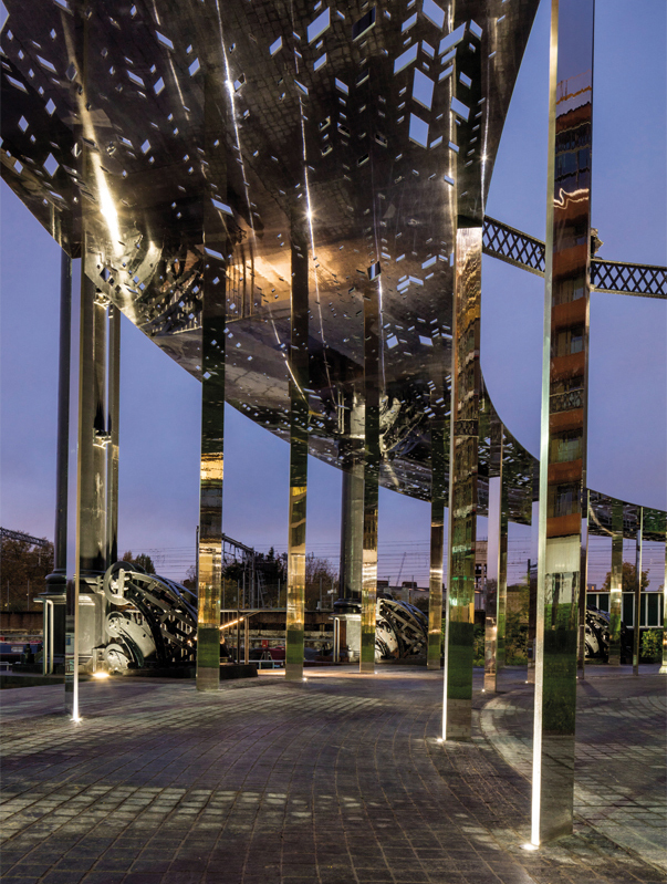 gasholder detail canopy night