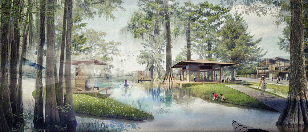 TLS Shishan Park Cypress Islands and tea house