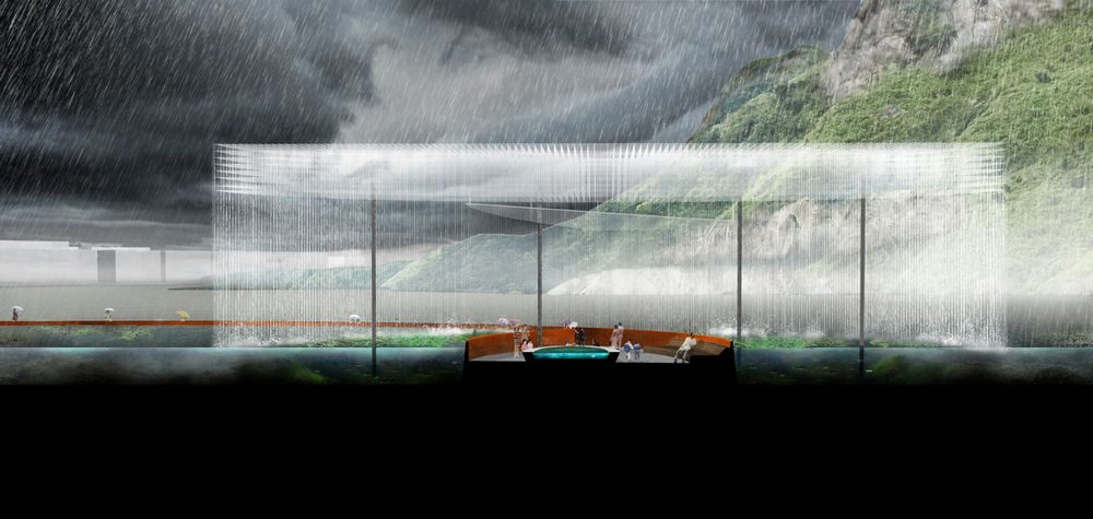 TLS Shishan Park Rain Fountain section drawing