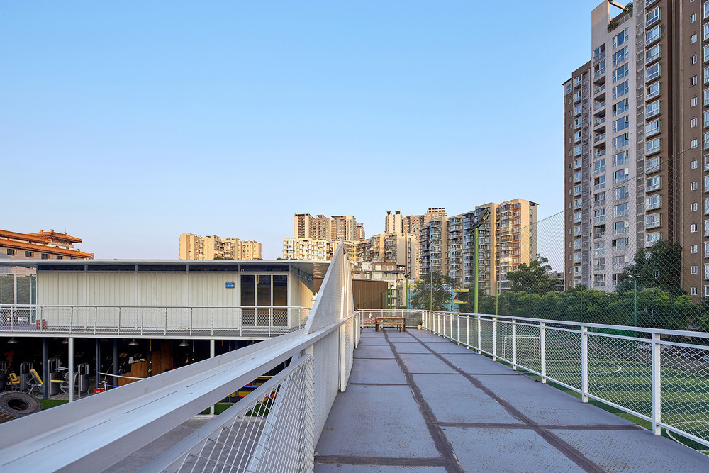 A21 view from the terrace behind 2F basketball stand to the sports field.jpg