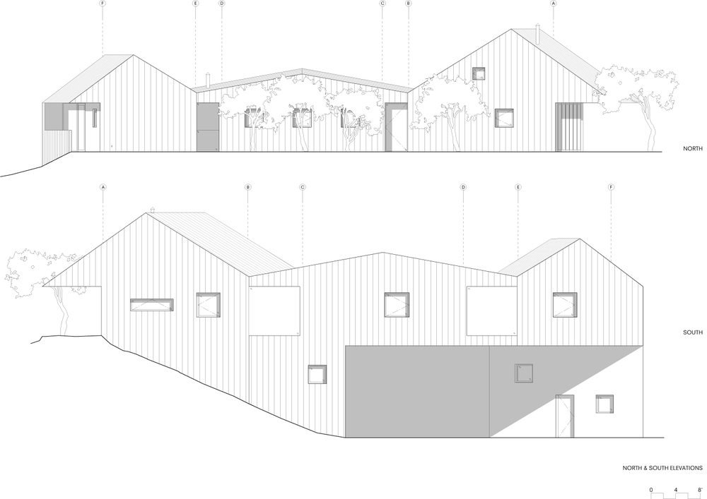Mork-Ulnes Architects - Triple Barn - DW 06 - north and south elevations.jpg