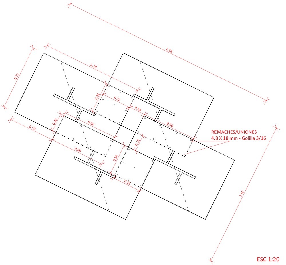 plano configuración modulo prefabricado