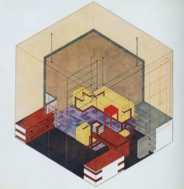 Herbert Bayer_Isometric drawing of Walter Gropius’s study in the Weimar Bauhaus.jpg