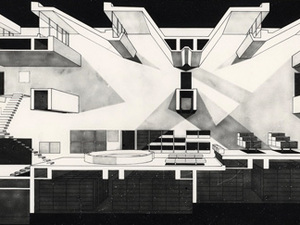 11++,-Section-perspective1,-Oita-Prefectural-Library-(1966).jpg