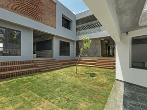 10 - Sunken Court through the cafeteria.jpg