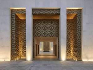 4_Night View of gatehouse entrance_copyright_Hufton and Crow2000.jpg