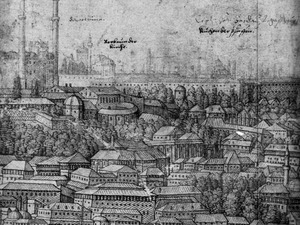 Görsel 1 Melchior Lorichs, Panaroma of Constantinapole 1550-1560 tarihli gravür .jpg
