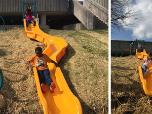 Built adjacent to an existing staircase at the Knoxville Civic Auditorium and Coliseum, the Knoxville Slides (0).jpg