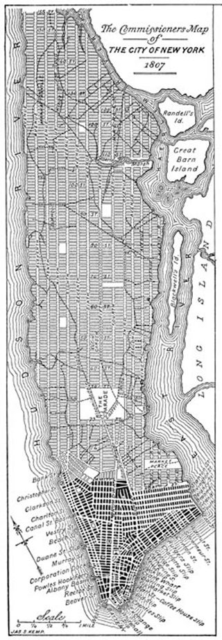 John Randall'ın yaptığı Commisoners Map of New York