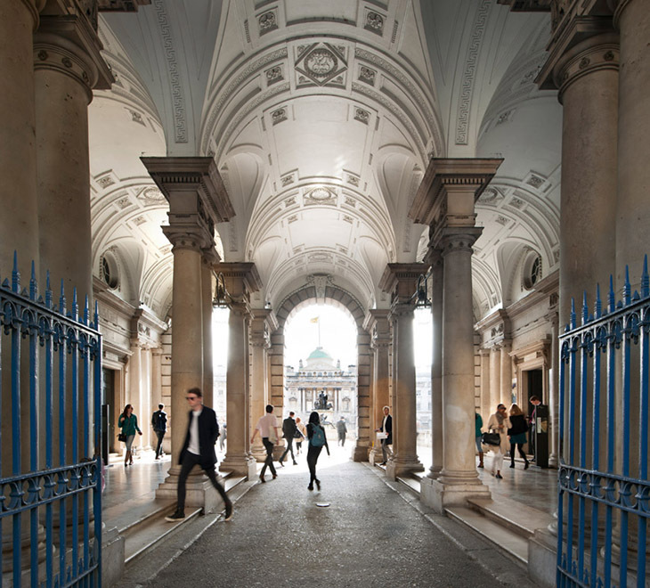 Somerset House, the London Design Biennale 2018 venue; view from the Thames, and main entrance.jpg