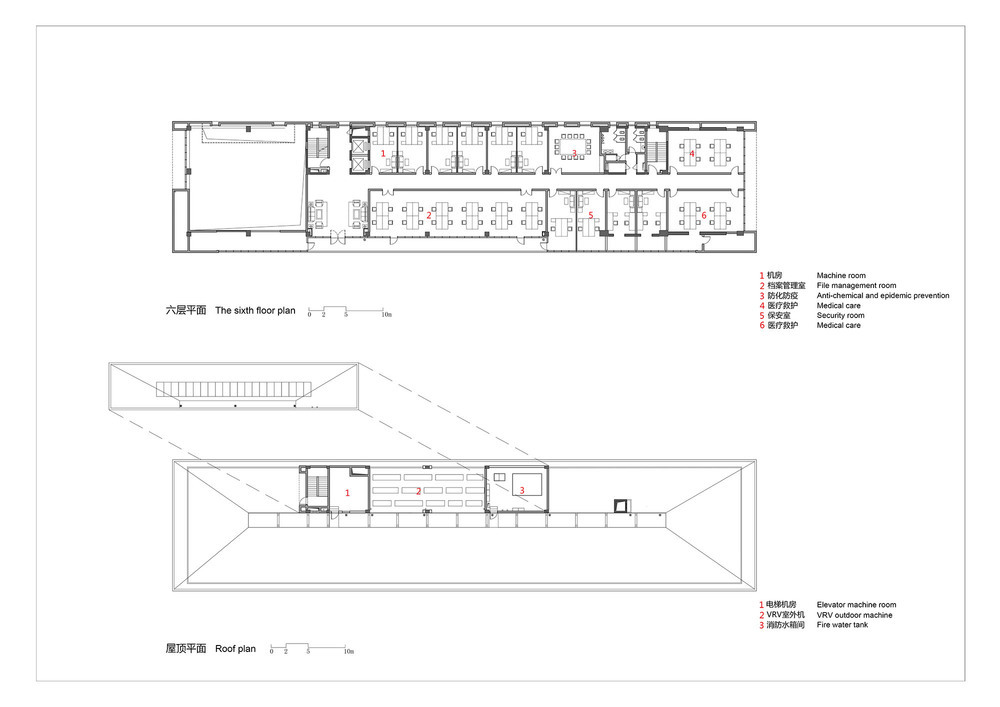 5 The sixth floor plan and the roof plan 六层平面图、屋顶平面图.jpg