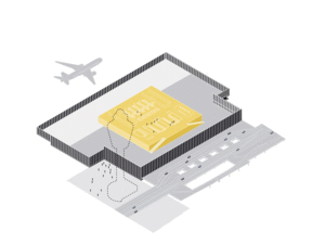 Amsterdam-Airport-Schiphol-Terminal Axonometric
