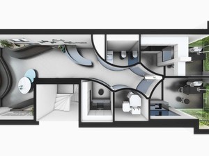 slasharchitects-the blob polyclinic-04-izometric-plan-minimal-zen-garden.jpg