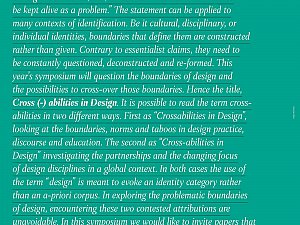 CROSS(-)ABILITIES IN DESIGN 